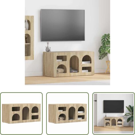 vidaXL Mobile TV in legno multistrato -  Mobile TV Rovere Sonoma 80 x 35 x 40 cm Legno multistrato
