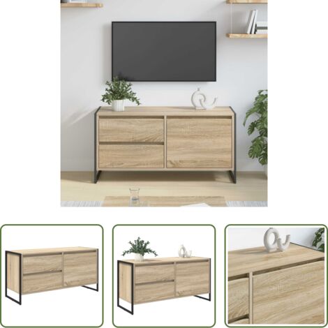 vidaXL Mobile TV in legno multistrato -  Mobile TV Sonoma 100 x 36 x 49.5 cm Legno multistrato