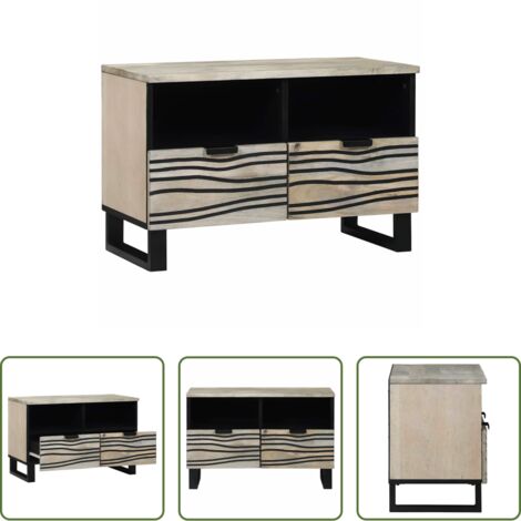 vidaXL Mobile TV in legno -  Unità TV con cassetto Bianco 70 x 33 x 46 cm Legno multistrato