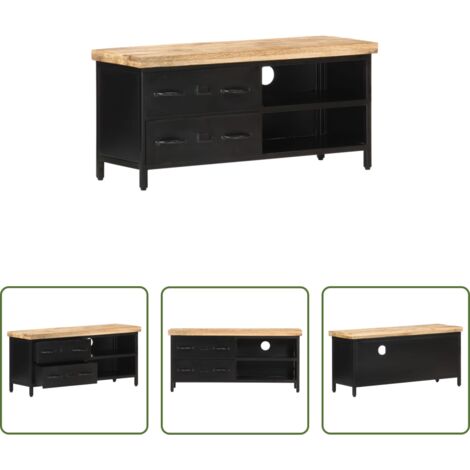 vidaXL Mobile TV in mango grezzo -  Mobile Porta TV 90x30x41 cm in Legno di Mango Grezzo