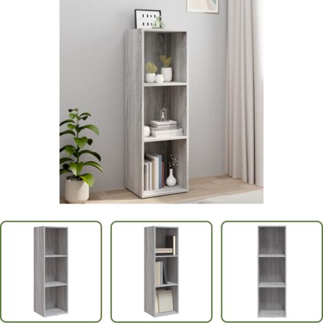 vidaXL Mobile tv -  Libreria/Mobile TV Grigio Sonoma 36x30x114 cm Legno Multistrato