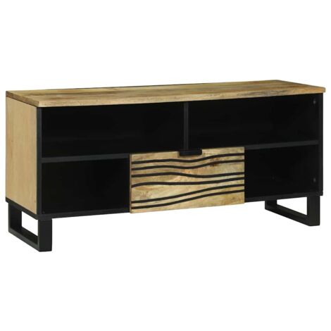 vidaXL Mobile TV Marrone 105 x 33 x 46 cm legno massello di mango
