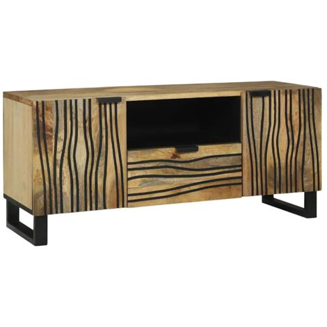 vidaXL Mobile TV Marrone 105 x 33 x 46 cm legno massello di mango