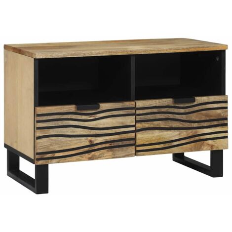 vidaXL Mobile TV Marrone 70 x 33 x 46 cm legno massello di mango