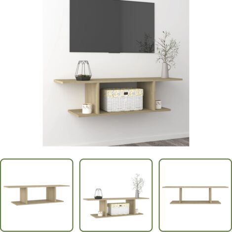 vidaXL Mobile TV -  Mobile Porta TV a Parete Rovere Sonoma 103x30x26,5 cm