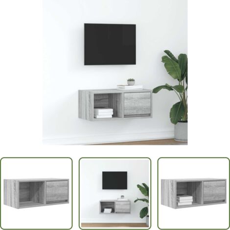 vidaXL Mobile TV -  Mobile Porta TV Grigio Sonoma 60x31x25,5 cm Legno Multistrato
