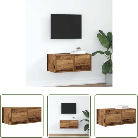 vidaXL Mobile tv -  Mobile Porta TV Legno Antico 60x31x25,5 cm Legno Multistrato