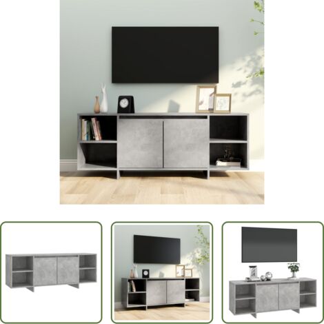 vidaXL Mobile TV -  Mobile TV Grigio Cemento 130x35x50 cm in Truciolato