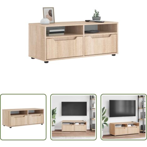 vidaXL Mobile TV -  Mobile TV VISNES Rovere Sonoma 100x40x38 cm Legno Multistrato