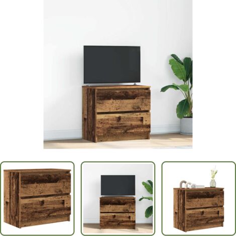 vidaXL Mobile TV multistrato -  Mobile Porta TV Legno Antico 60x35x54 cm in Legno Multistrato