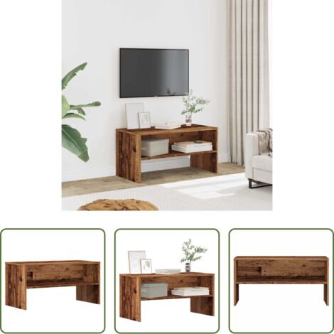 vidaXL Mobile TV multistrato -  Mobile Porta TV Legno Antico 80x40x40 cm in Legno Multistrato