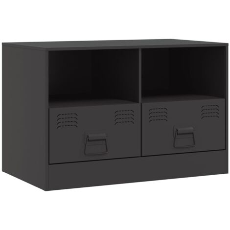 vidaXL Mobile TV Nero 67x39x44 cm in Acciaio
