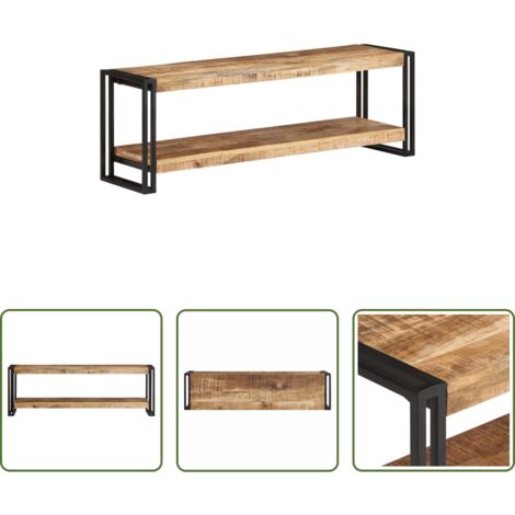 vidaXL Mobile TV per soggiorno -  Mobile Porta TV 120x30x40 cm in Legno di Mango Grezzo