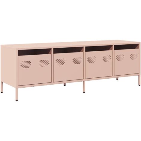 vidaXL Mobile TV Rosa 135x39x43,5 cm in Acciaio Laminato a Freddo