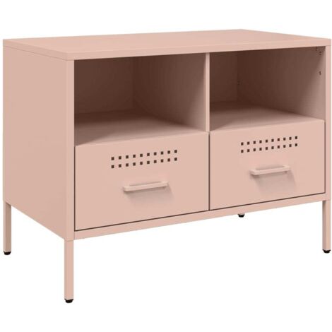 vidaXL Mobile TV Rosa 68x39x50,5 cm in Acciaio