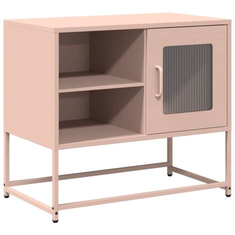 vidaXL Mobile TV Rosa 68x39x60,5 cm in Acciaio