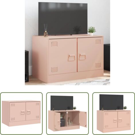 vidaXL Mobile TV rosa -  Mobile TV Rosso 67x39x44 cm in Acciaio