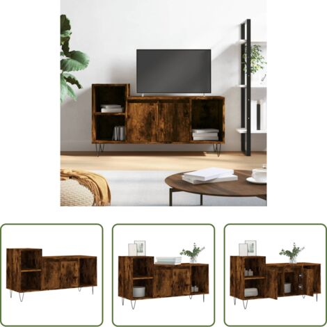 vidaXL Mobile TV rovere fumo -  Mobile TV Rovere Fumo 100x35x55 cm in Legno Multistrato