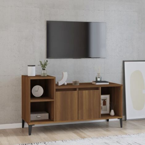 vidaXL Mobile TV Rovere Marrone 100x35x55 cm in Legno Multistrato