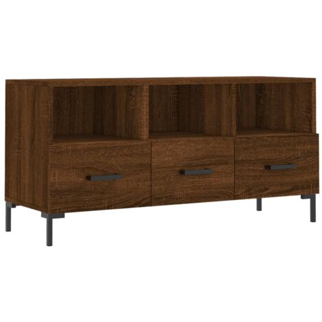 vidaXL Mobile TV Rovere Marrone 102x36x50 cm in Legno Multistrato