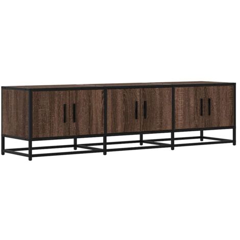 vidaXL Mobile TV Rovere Marrone 150x35x41 cm in Truciolato e Metallo
