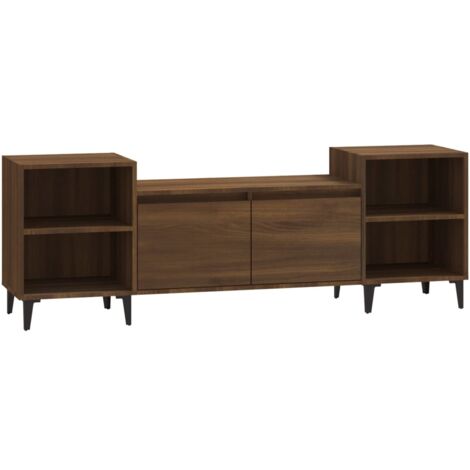 vidaXL Mobile TV Rovere Marrone 160x35x55 cm in Legno Multistrato