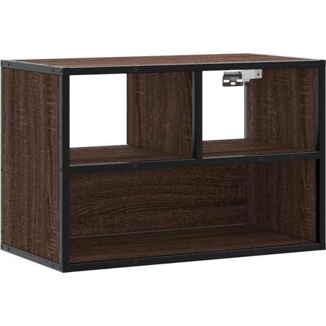 vidaXL Mobile TV Rovere Marrone 60x31x39,5cm in Truciolato e Metallo