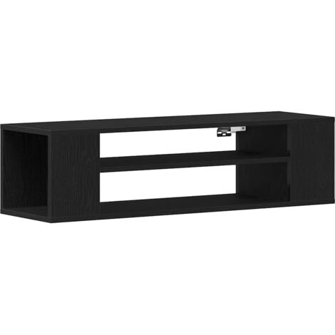vidaXL Mobile TV Rovere Nero 100 x 30 x 26,5 cm Legno multistrato