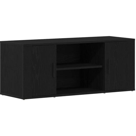 vidaXL Mobile TV Rovere nero 100 x 35 x 40 cm Legno multistrato