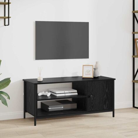 vidaXL Mobile TV Rovere nero 100 x 40 x 45 cm Legno multistrato