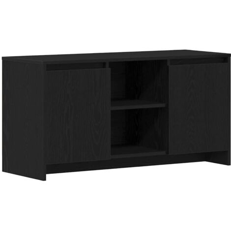 vidaXL Mobile TV Rovere Nero 102 x 37,5 x 52,5 cm Legno multistrato