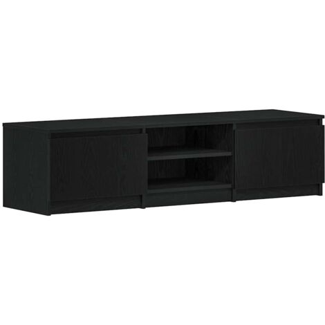 vidaXL Mobile TV Rovere Nero 140x40x36 cm in Legno Multistrato