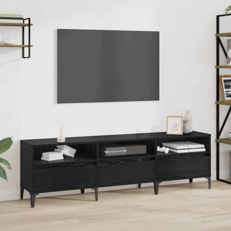 vidaXL Mobile TV Rovere nero 150 x 30 x 44,5 cm