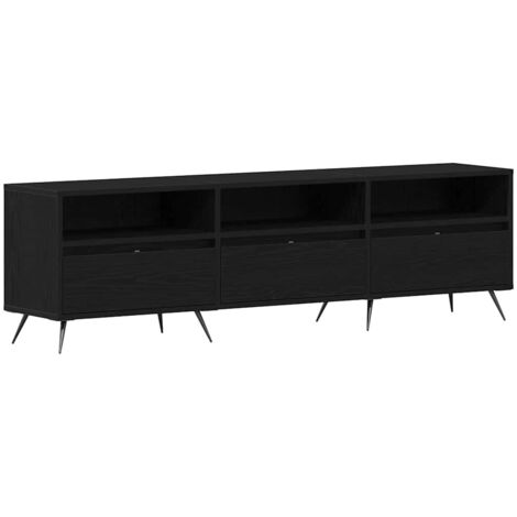 vidaXL Mobile TV Rovere nero 150 x 30 x 44,5 cm Legno multistrato