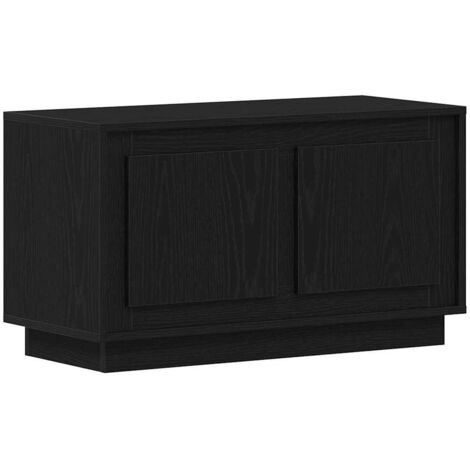 vidaXL Mobile TV Rovere nero 80 x 35 x 45 cm Legno multistrato