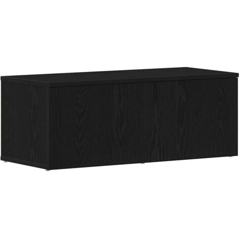 vidaXL Mobile TV Rovere Nero 80x34x30 cm Legno multistrato