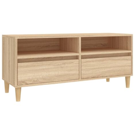 vidaXL Mobile TV Rovere Sonoma 100x34,5x44,5 cm in Legno Multistrato