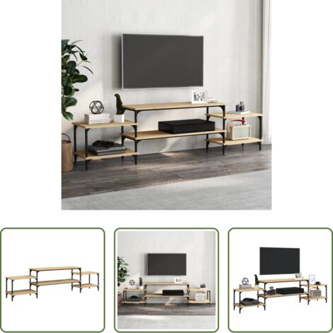 vidaXL Mobile TV Rovere Sonoma -  Mobile Porta TV Rovere Sonoma 197x35x52 cm in Legno Multistrato