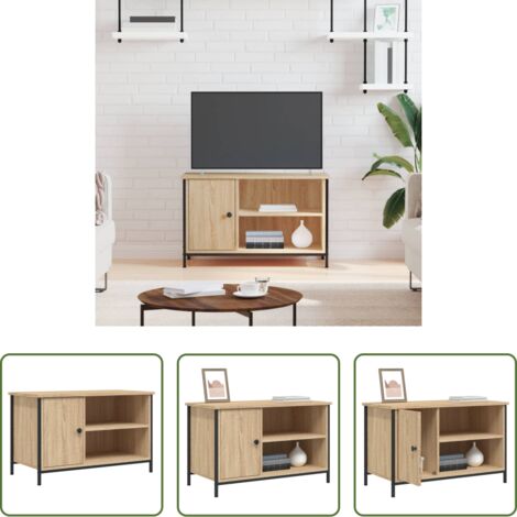 vidaXL Mobile TV Rovere Sonoma -  Mobile Porta TV Rovere Sonoma 80x40x50 cm in Legno Multistrato