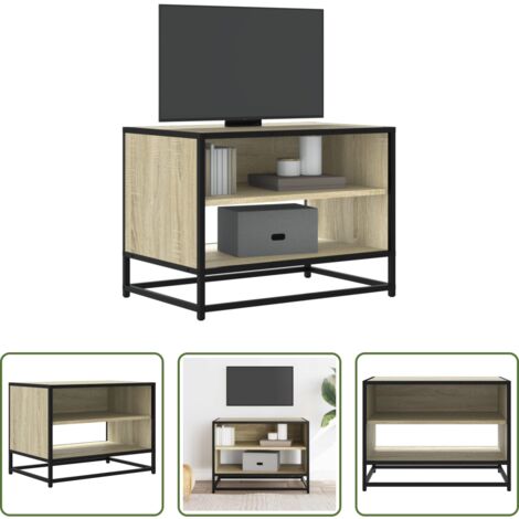 vidaXL Mobile TV Rovere Sonoma -  Mobile TV Rovere Sonoma 61x40x46 cm Legno Multistrato e Metallo