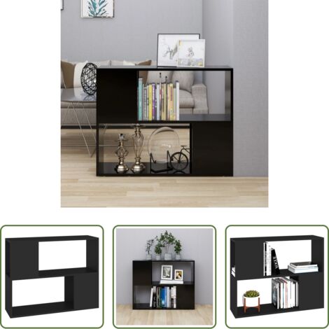 vidaXL Mobile TV Truciolato -  Mobile TV Nero 80x24x63 cm in Truciolato