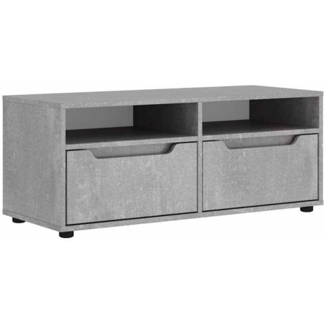 vidaXL Mobile TV VISNES Grigio Cemento 100x40x38 cm Legno Multistrato