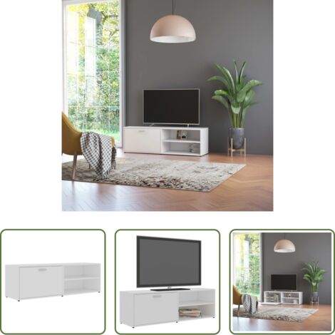 vidaXL Mobiletto HiFi -  Mobile Porta TV Bianco 120x34x37 cm in Legno Multistrato
