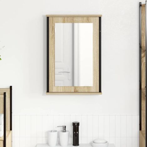 vidaXL Mobiletto per specchio da bagno Marrone 42 x 12 x 60 cm