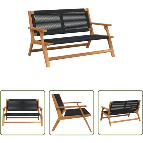 vidaXL Mobili da giardino -  Arredamento da Giardino Nero 122 x 78 x 73 cm