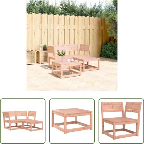 vidaXL Mobili da giardino -  Set Divani da Giardino 3 pz in Legno Massello di Douglas