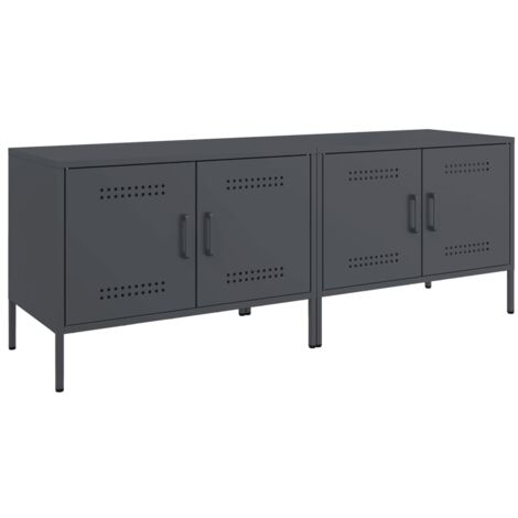 vidaXL Mobili TV 2pz Antracite 68x39x50,5 cm in Acciaio