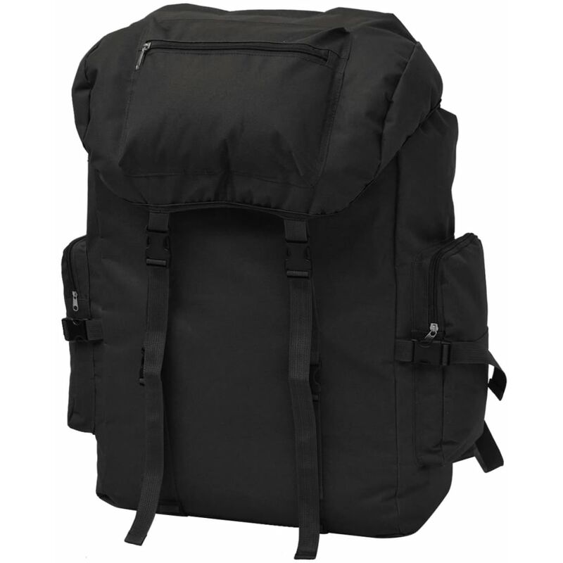 

vidaXL Mochila militar 65 L negra - Negro