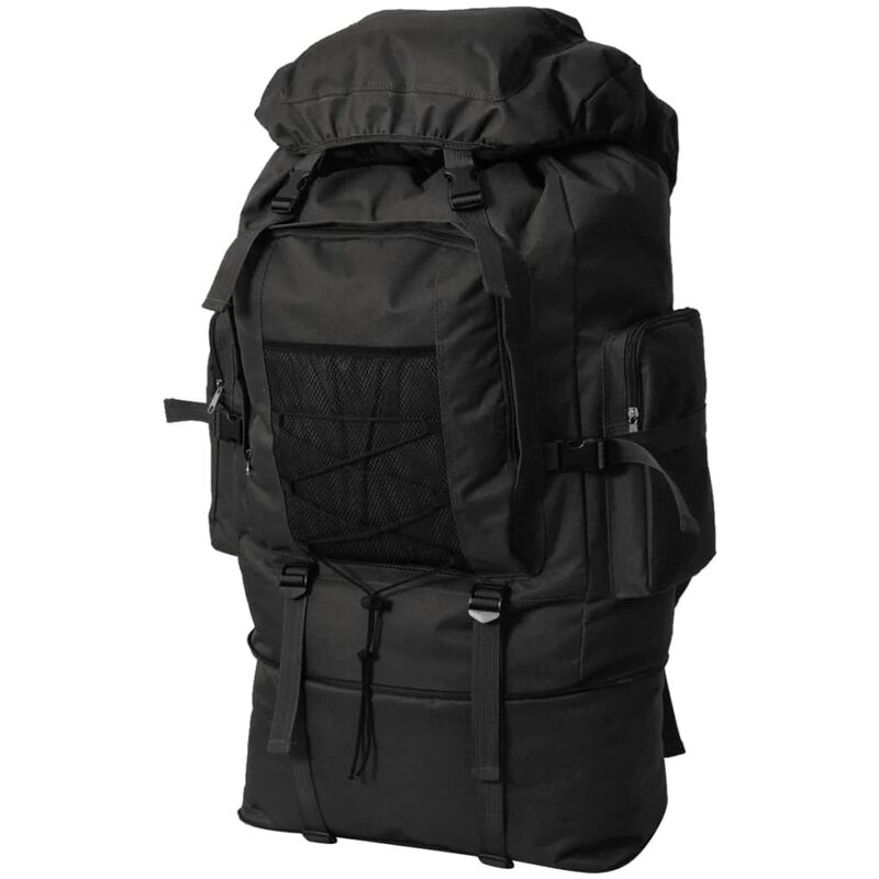 

vidaXL Mochila militar XXL 100 L negra - Negro