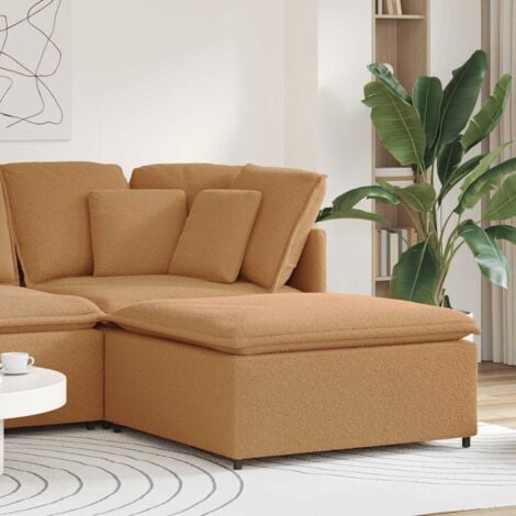 vidaXL Modulo Poggiapiedi Divano Modulare Beige 100x100x48 cm